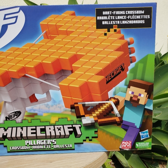 NEW NERF Minecraft Pillager Crossbow Blaster Bow Toy Nerf Dart Gun The crossbow - Picture 5 of 8